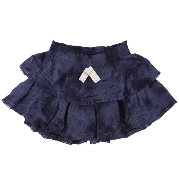 aerie Dresses & Skirts - NWT Aerie Women's Medium‎ Tie Dye Blue Tiered Rock N Ruffle Skirt NEW